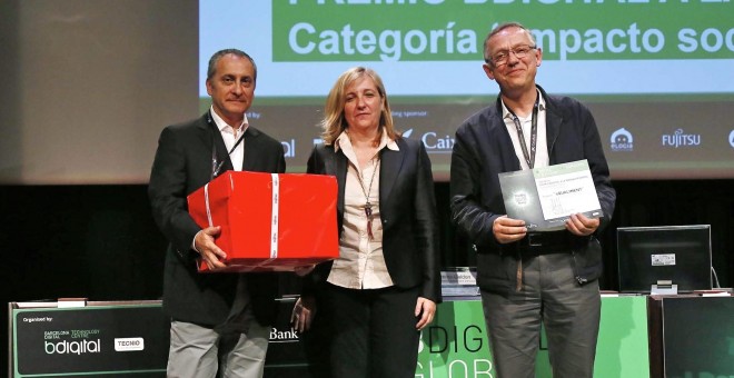 Los creadores de eQuáliment recogen el premio a la mejor aplicación informática aplicada a la innovación social.