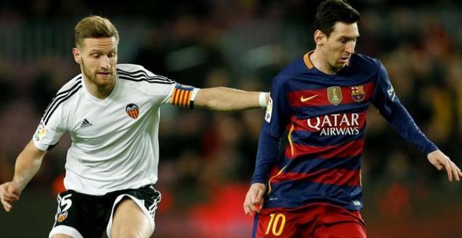 Messi en el partido de la semana pasada de Copa contra el Valencia. /EFE