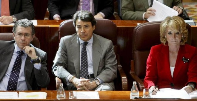 Fotografía de archivo de Francisco Granados, Ignacio González y Esperanza Aguirre. (EFE)