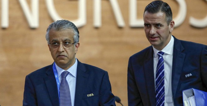 El jeque bareiní Salman bin Ebrahim Al Khalifa, candidato a la presidencia de la FIFA.- EFE