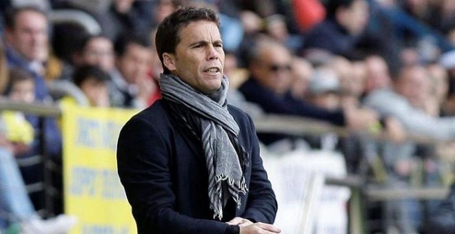 El entrenador del Levante UD este fin de semana en el encuentro contra el Villarreal./EFE