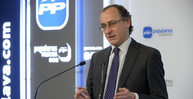 El presidente del PP vasco y ministro de Sanidad en funciones, Alfonso Alonso.- EFE