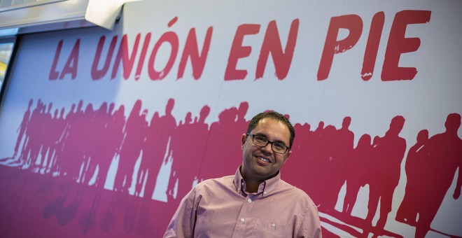 El secretario general de UGT Canaria, Gustavo Santana, candidato a suceder a Méndez al frente de la UGT.-JAIRO VARGAS