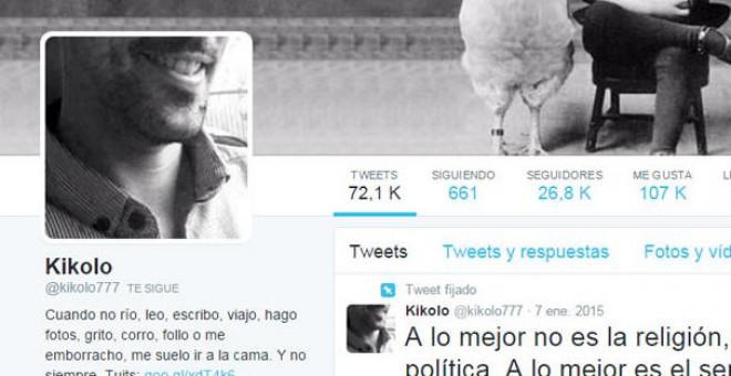 Perfil en Twitter de Kikolo.-