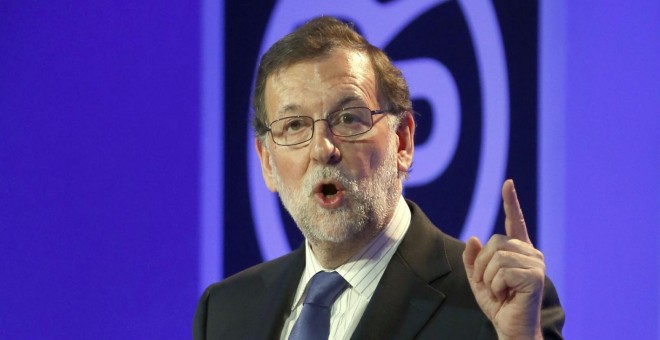 El presidente del Gobierno en funciones, Mariano Rajoy, en la convención sobre empleo del PP celebrado en Madrid. EFE