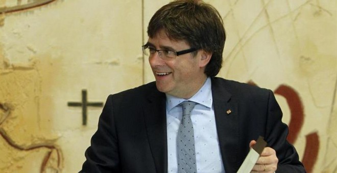 El presidente de la Generalitat, Carles Puigdemont.- EFE/Marta Pérez
