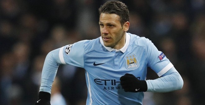 Martin Demichelis en el encuentro de Champions entre el Manchester City y el Dinamo de Kiev. /REUTERS