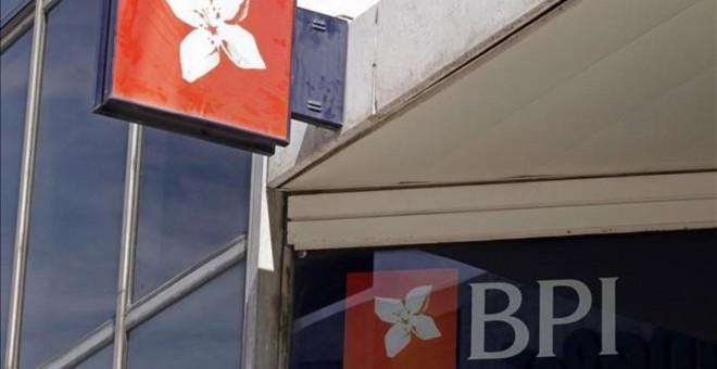 El logo de BPI en una sucursal del banco portugués. REUTERS/Jose Manuel Ribeiro