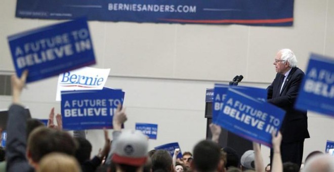 Bernie Sanders, durante un acto de campaña en Erie, Pensilvania. - EFE