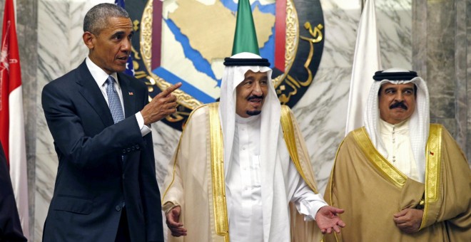 Barack Obama junto al rey saudí, Salman bin Abdelaziz. - REUTERS