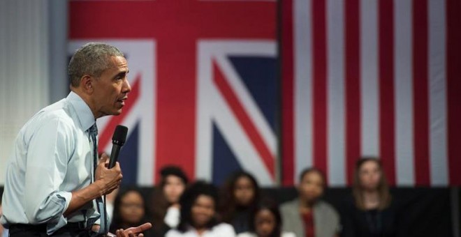 El presidente Barack Obama en Londres, durante su visita de tres días al Reino Unido. EFE/EPA/WILL OLIVER