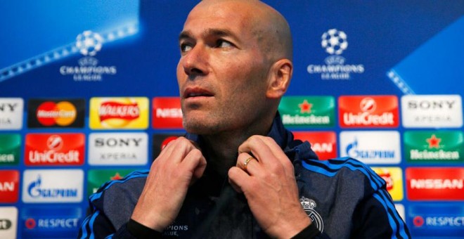 Zidane, durante la rueda de prensa de este lunes. Reuters / Jason Cairnduff