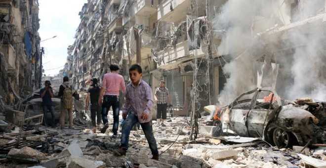 La ciudad siria de Alepo está sufriendo un recrudecimiento de la violencia. Más de 200 personas han muerto en una semana. - AFP