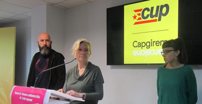 La líder de la CUP Capgirem Barcelona en el Ayuntamiento de la capital catalana, Maria José Lecha. E.P.