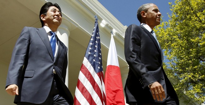 Foto de archivo de Barack Obama con su homólogo japonés.- REUTERS