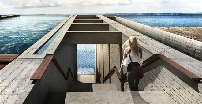 'Casa Brutale', la casa incrustada en un acantilado con vistas al mar en Beirut, se hará realidad en 2018. /OPA
