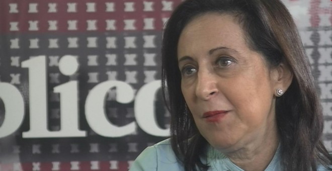Un momento de la entrevista de Margarita Robles con 'Público'. PÚBLICO TV