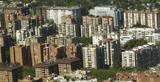 Vista de varios edificios de viviendas en Madrid. E.P.
