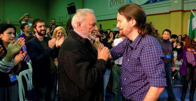 Julio Anguita y Pablo Iglesias