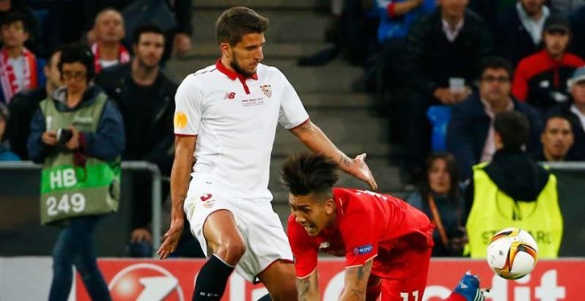 El jugador del Sevilla durante la reciente final de la Europa League. / REUTERS