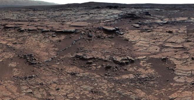 Imagen tomada por Curiosity del Gillespie Lake Member, en el valle Paz de Marte. NASA/JPL-Caltech/MSS