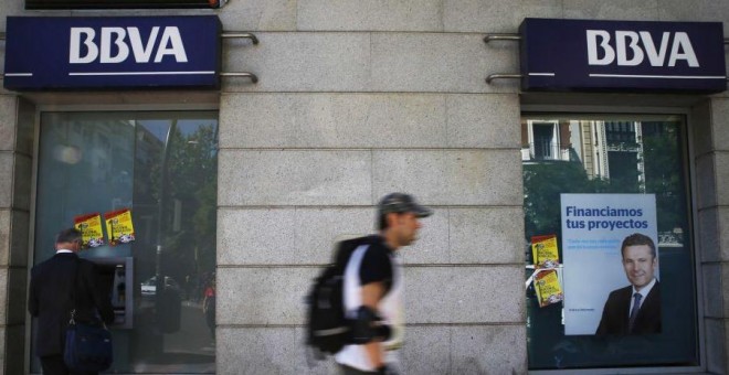 Oficina del BBVA en Madrid. REUTERS