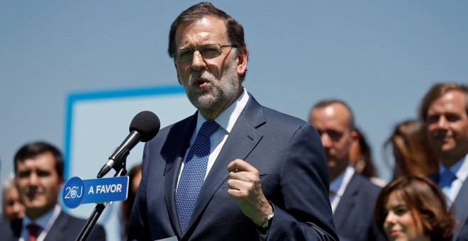 Instante de la reunión de hoy de Mariano Rajoy.- REUTERS/Andrea Comas