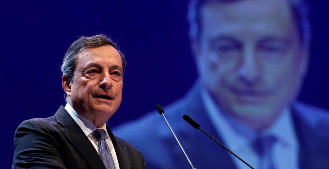 El presidente del BCE, Mario Draghi, duranet su discurso en el Brussels Economic Forum. REUTERS/Francois Lenoir