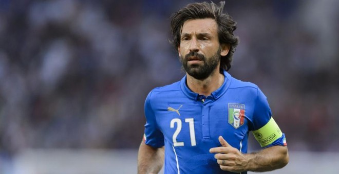 Pirlo, durante un partido con Italia el pasado año. FABRICE COFFRINI / AFP