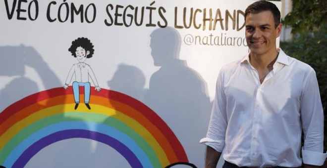 Pedro Sánchez, durante su acto en Madrid. EFE/Paco Campos