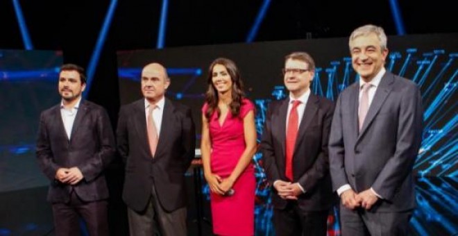 Los representantes de Unidos Podemos, PP, PSOE y Ciudadanos en el debate económico de la La Sexta