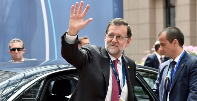 Rajoy, durante su llegada este martes a la cumbre de la UE en Bruselas. REUTERS/Eric Vidal