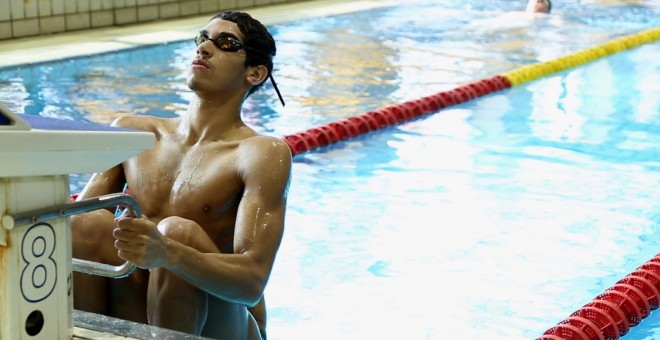 El nadador Hugo González de Oliveira, durante uno de sus entrenamientos.