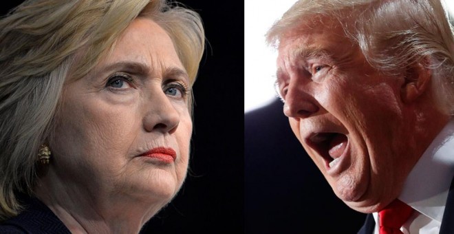 La candidata demócrata, Hillary Clinton y el candidato republicano, Donald Trump. REUTERS