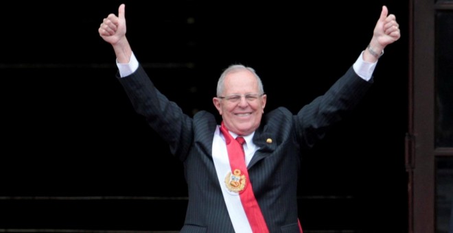 El nuevo presidente de Perú, Pedro Pablo Kuczynski, tras jurar el cargo. REUTERS/Guadalupe Pardo