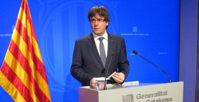 El president Carles Puigdemont. / EUROPA PRESS