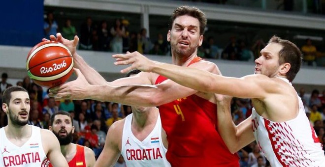 Pau Gasol durante el partido./ EFE