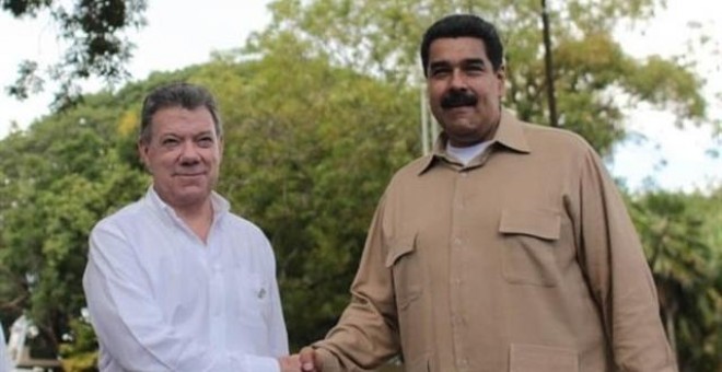 Manuel Santos y Nicolás Maduro./ EP
