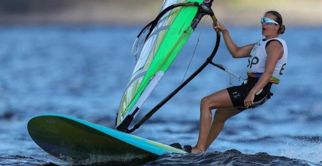 Alabau, durante la regata del jueves. EFE/Sebastião Moreira