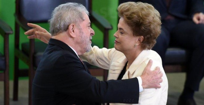 La presidenta brasileña suspendida, Dilma Rousseff y su antecesor, Lula da Silva/EFE