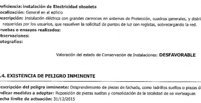 La inspección del edificio que realizó un arquitecto el año pasado ya reveló la existencia de riesgos para los usuarios, que siguen sin ser subsanados, en el complejo policial de la calle General Mayandía de Zaragoza.