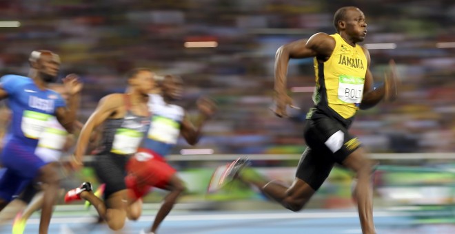 Usain Bolt logra su octavo oro olímpico tras ganar en los 200 metros. REUTERS/Dominic Ebenbichler