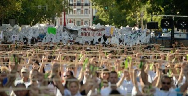 Manifestación de PACMA en contra de la tauromaquia/PACMA