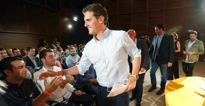 Albert Rivera, en un acto en San Sebastián este viernes. EFE/ Juan Herrero