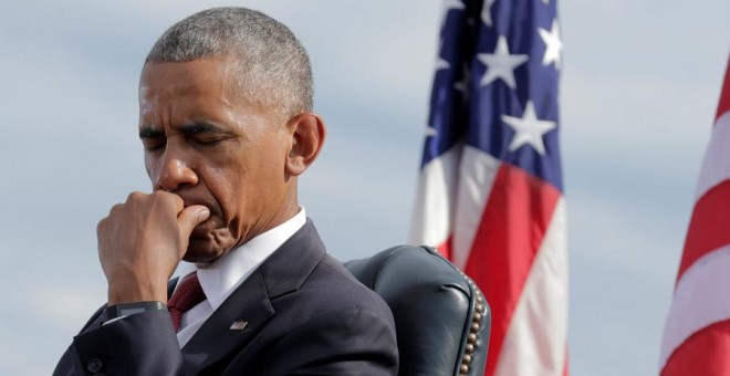 Obama, en un momento del acto en el Pentágono. REUTERS/Joshua Roberts