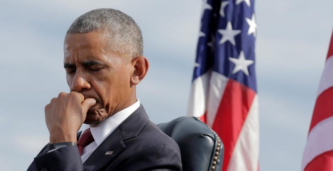 Obama, en un momento del acto en el Pentágono. REUTERS/Joshua Roberts