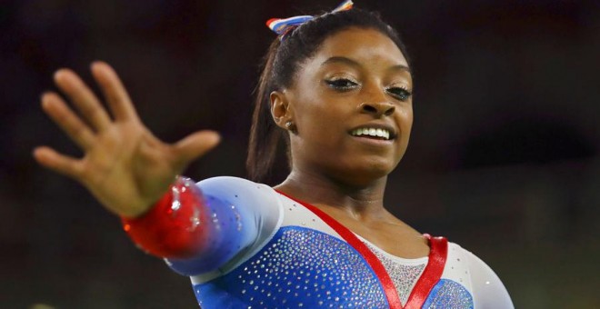 Simone Biles, durante los Juegos Olímpicos de Río. REUTERS/Mike Blake