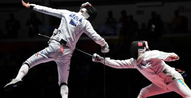 Un momento de la competición de esgrima en los Juegos Olímpicos de Río. /AFP