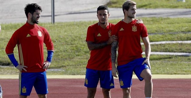 Isco, Thiago e Iñigo Martínez ya fueron claves para Lopetegui en la sub'21. /EFE