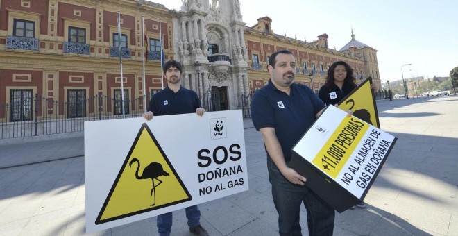 Protesta de WWF contra los planes de Gas Natural Fenosa. - MILLÁN HERCE (WWF ESPAÑA)